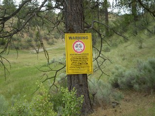 No motorized vehicles allowed, Oliver Mtn East Trail 2012-06.